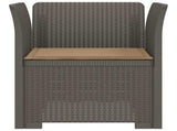 1-Seater Armchair with Cushion Rattan Look PP Light Grey 8011866
