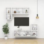 ZNTS Wall-mounted TV Cabinet White 37x37x107 cm Engineered Wood 805480