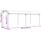Gazebo 6 x 3 x 2.55 m Green Powder-Coated Steel and Fabric 42030541