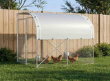 Chicken Coop Silver 200 x 150 x 215 cm Galvanised Steel 42042539
