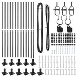 Fence Posts Manual 13 pcs Grey 32mm 130 cm Galvanised steel 42004307