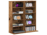 CD Cabinet 2 pcs Old Wood 33 x 23.5 x 97.5 cm Engineered Wood 8012703