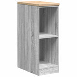 ZNTS Garage Storage Cabinet Grey Sonoma 30x51x85 cm Solid Wood Pine 860531