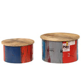 Coffee Tables 2 pcs Solid Mango Wood 247576