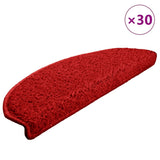 Stair Mats 30 pcs 65x21x4 cm Red Half Round Large 3365819