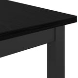Table Black Oak 100 x 50 x 90.5 cm Engineered Wood and Steel 873732