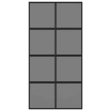 Sliding Door Black 102.5x205 cm Tempered Glass and Aluminium 155227