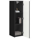 TV Wall Cabinet 2 pcs Black 30 x 31 x 100 cm Engineered Wood 892312