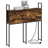 Storage Headboard with Charging Station Smoked oak 75 cm 859777