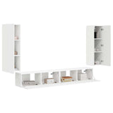 TV Wall Cabinet Set 4 pcs White Engineered Wood 3408925