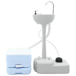 Camping Toilet 2 pcs Blue and White 50.5 x 33 x 103 cm 42001434