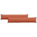 Sofa Pillows 2 pcs Red Orange 200 x 40 cm Corduroy Fabric 42013910