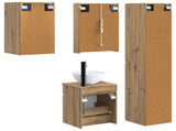 Bathroom Cabinet Set 5 pcs Artisan Oak 43 x 11.5 x 60.5 cm 3407358