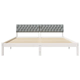 Bed frame White and light grey 180 x 200 cm Solid pine wood 3394347