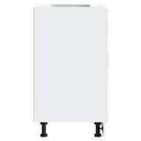 Kitchen Base Cabinet Porto High Gloss White Engineered Wood 853919