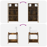 Bathroom Furniture Set 3 pcs Smoked Oak 33 x 34.5 x 160 cm 3406078