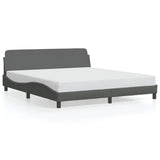 Bed Frame "Dover" Dark Grey 183x213 cm Fabric 373305
