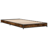Bed Frame Smoked Oak 80 x 200 cm Engineered Wood 8009144