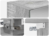 Bathroom Mirror Cabinet with Door Grey Sonoma 30 x 10.5 x 50 cm 889012