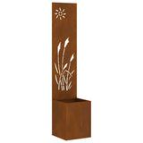 Garden Privacy Screen Rusty 32 x 140 cm Weathering steel 876363