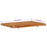 Bathroom Vanity Top Solid Acacia Wood 80x52x3.8 cm 286320