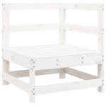 4 Piece Garden Sofa Set White Solid Wood Pine 3250777