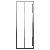 Shower Cabin Half Frosted ESG 80x80x180 cm Black 151853
