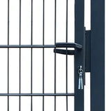 2D Fence Gate Anthracite Grey 106 x 210 cm 141744