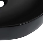 Wash Basin 42.5x42.5x14.5 cm Ceramic Black 143918
