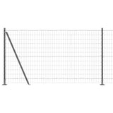 Welded Wire Fence with Concrete Base 10 x 1.2 m 3350911