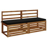 2-Piece Bench Cushions SOEST 2 pcs 100% Polyester Black 949401