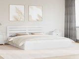 Storage Bed with Headboard White 200 x 200 cm Engineered Wood 3411544