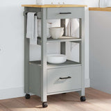 Kitchen Trolley MONZA 48x40x88.5 cm Solid Wood Pine 376086