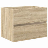 Bathroom Furniture Set with Drawer Sonoma Oak Engineered Wood 876034