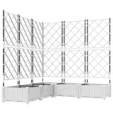 Garden Planter 5 pcs White 120 x 120 x 125.5 cm Plastic 42002910