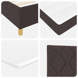 Box Spring Bed with Headboard Dark brown 120 x 190 cm Fabric 3339682