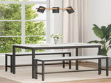 Dining Table White 150 x 90 x 75 cm Solid Pine Wood 892792