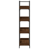 Bookcase 4-Tier Brown Oak 100x33x145.5 cm Engineered Wood 837696