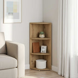 Corner Shelf 3-Tier 41.5 x 41.5 x 107.5 cm Engineered Wood 8016349