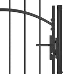 ZNTS Garden Gate Steel 1x2.2 m Black 146320