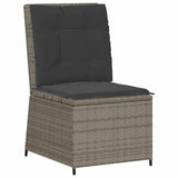 Garden Sofa with Cushion Grey Poly Rattan 3394478