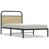 Bed Frame Without Mattress 100x190 cm Sonoma Oak Engineered Wood 4100252