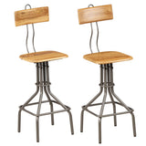 Bar Chairs 2 pcs Solid Reclaimed Teak Wood 245807
