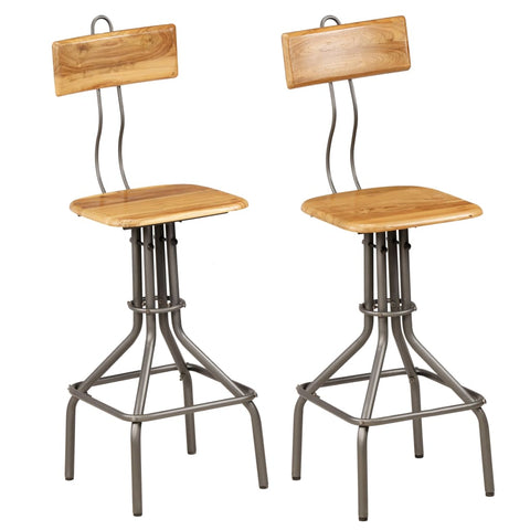 Bar Chairs 2 pcs Solid Reclaimed Teak Wood 245807