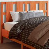Headboard Wax Brown 135 cm Solid Wood Pine 844220
