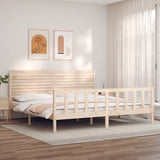 Bed Frame without Mattress 200x200 cm Solid Wood Pine 3193226