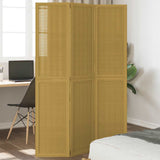 Room Divider 3 Panels Brown Solid Wood Paulownia 358814