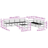 Outdoor Sofa Set 8 pcs Natural Solid Acacia Wood 3367287
