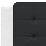 Bed Frame without Mattress "Zadar" White and Black 100x200 cm Faux Leather 3208169