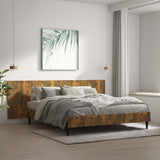 Wall Headboard Smoked oak Engineered wood 240 cm x 1.5 cm x 80 cm 816979